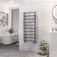 Eastbrook Tuscan Square handdoekradiator 50x120cm 460W antraciet - thumbnail