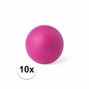 10 roze anti stressballetjes 6 cm