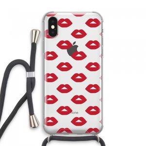 Lips: iPhone XS Max Transparant Hoesje met koord