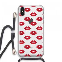 Lips: iPhone XS Max Transparant Hoesje met koord