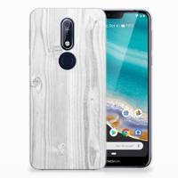 Nokia 7.1 | Bumper Hoesje | White Wood
