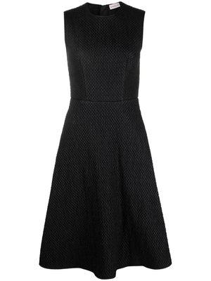 Moncler robe évasée matelassée à design sans manches - Noir