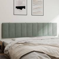 Hoofdbordkussen 200 cm velvet lichtgrijs