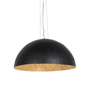 QAZQA Industriële hanglamp zwart met goud 70 cm - Magna