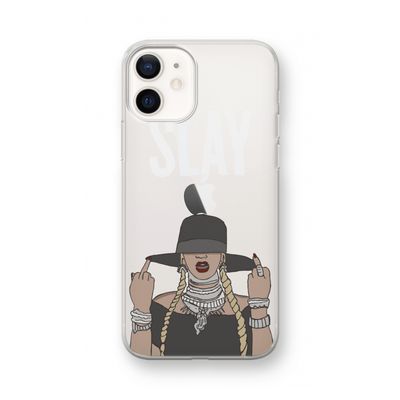 Slay All Day: iPhone 12 mini Transparant Hoesje