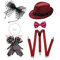 Vintage Jaren 1920 Gatsby Jaren '20 flapper hoofdband Accessoireset Ketting Oorbel Charleston Dames Veer Modieus Maskerade Festival Handschoenen Lightinthebox