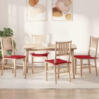 VidaXL Zitkussens 4 pcs rood 40 x 40 x 3 cm stof