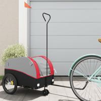 Fietstrailer 30 kg ijzer zwart en rood