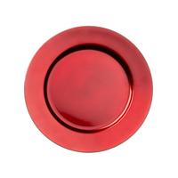 Cepewa Kaarsen bord - diner onderborden - rood - Dia 33 cm - Kaarsenbord - Kunststof