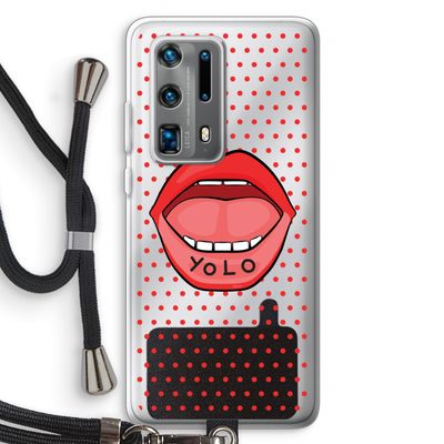 Yolo Denise: Huawei P40 Pro Plus Transparant Hoesje met koord