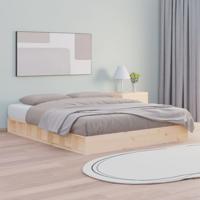 Bedframe massief hout 200x200 cm