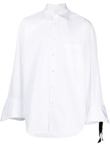 marina yee chemise oversize à lien de resserrage - Blanc