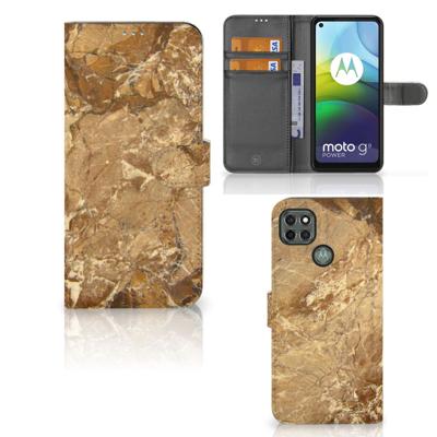 Motorola Moto G9 Power | Bookcase | Marmer Creme