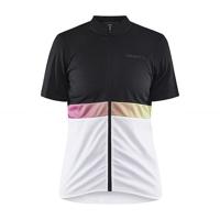 Craft Core endurance fietsshirt korte mouw zwart/wit dames