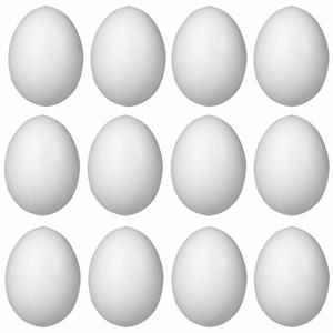 Rayer Hobby piepschuim ei - Pakket van 30x stuks - 10 cm - wit - Pasen decoratie - tempex paaseieren