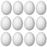 Rayer Hobby piepschuim ei - Pakket van 30x stuks - 10 cm - wit - Pasen decoratie - tempex paaseieren