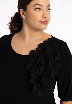 Yoek Tuniek wide bottom CORSAGE | Zwart | Maat 54/56
