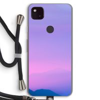 Sunset pastel: Pixel 4a 5G Transparant Hoesje met koord