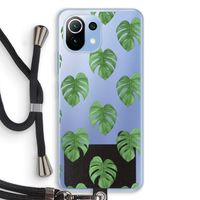 Monstera leaves: Xiaomi Mi 11 Lite Transparant Hoesje met koord