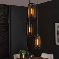 LifestyleFurn Hanglamp Allyse 3-lamps - Artic Zwart - thumbnail