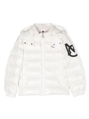 Moncler Enfant veste matelassée Saulx à capuche - Blanc