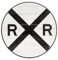 17% korting | Railroad Crossing Houten Bord