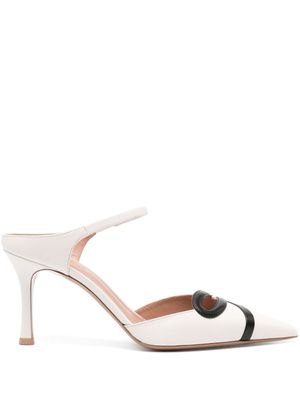 Malone Souliers mules Bonnie 80 mm en cuir - Blanc