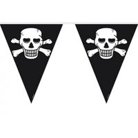 Piraten vlaggenlijn zwart 10 meter   -