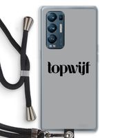 Topwijf Grijs Zwart: Oppo Find X3 Neo Transparant Hoesje met koord