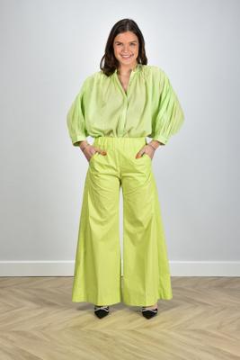 Sea Me Happy broek Super Woody Poplin lime