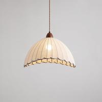 Moderne Hanglamp Met Hout En Stof