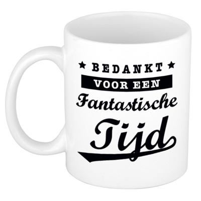 Bedankt voor een fantastische tijd cadeau koffiemok - drinkbeker - 300 ml - Afscheidscadeau