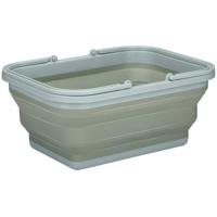 Wasmand/draagmand opvouwbaar - kunststof - 19 Liter - groen - 38 x 28 x 18 cm