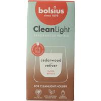 Bolsius Clean Light navulling 2 pack Cedarwood / Vertiver Bolsius Clean Light navulling 2 pack Cedarwood / Vertiver