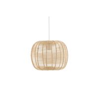 Fence verlichting hanglamp 41x41x30cm rotan wit, hout. - thumbnail