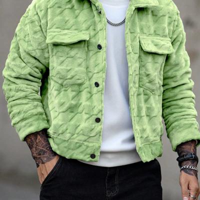 Bon&Bon Homme Herren Winterjacke - Grüne Strickjacke mit Knöpfen Grün / XXL