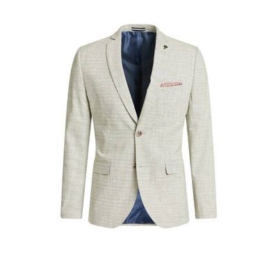 WE Fashion geruit slim fit colbert green moss