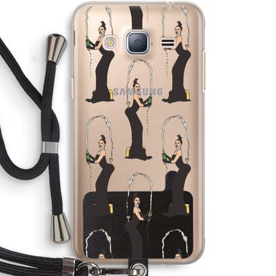Pop Some Kim: Samsung Galaxy J3 (2016) Transparant Hoesje met koord