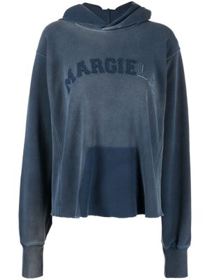 Maison Margiela Hoodie met logopatch - Blauw