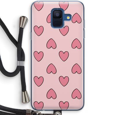 Ondersteboven verliefd: Samsung Galaxy A6 (2018) Transparant Hoesje met koord