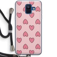 Ondersteboven verliefd: Samsung Galaxy A6 (2018) Transparant Hoesje met koord