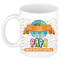 Naam mok papa Colin - wit - de beste - keramiek - 300 ml - Vaderdag/verjaardag