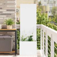 VidaXL Tuin privacy screen wit 50 x 32 x 150 cm koudgewalst staal