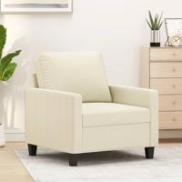 Fauteuil 60 cm kunstleer crmekleurig