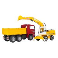 Bruder man tga kiepwagen met liebherr kraan 1:16