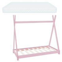 Kinderbed Tipi met lattenbodem 80x160 cm Roze Hout ML Ontwerp