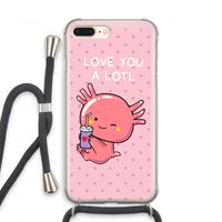 Love You A Lotl: iPhone 8 Plus Transparant Hoesje met koord