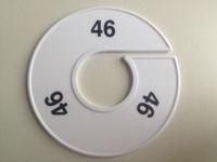 Maatring 11 cm wit/zwart 46