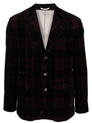 Brunello Cucinelli blazer à carreaux Prince de Galles - Rouge
