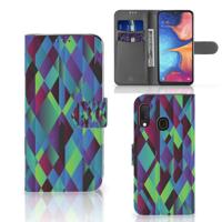 Samsung Galaxy A20e | Book Case | Abstract Green Blue